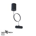 359385 KONST NT24 049 черный База накладная для ввода питания с заглушкой и проводом-подвесом (длина провода – 2м) IP20 48V GLAT