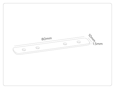 Соединитель прямой для шинопровода Magnetic 48V 10mm GL2005 AL алюминий 40*40*1.5