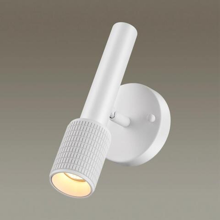 4239/1W HIGHTECH ODL21 321 белый/металл Настенный св-ник выкл на плафоне IP20 LED GU10 max 10W MEHARI