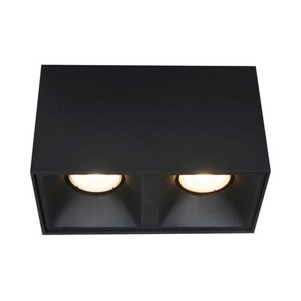 ST168.402.02 Светильник потолочный Черный GU10 2*50W IP20 L82,5xW165xH104 220V Без ламп