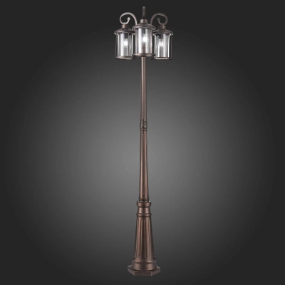 SL080.425.03 Светильник уличный наземный ST-Luce Темный кофе/Прозрачный, Темный кофе E27 3*100W