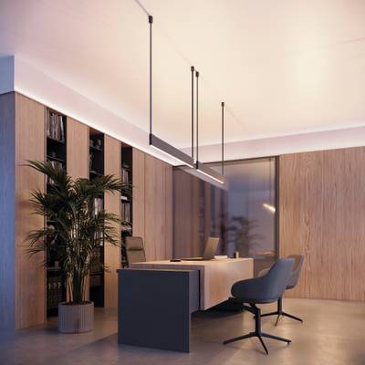 Профиль SL-LINE-25100-DUAL-2500 BLACK (Arlight, Алюминий)