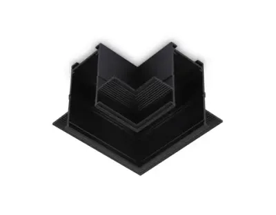 Коннектор угловой для встраиваемого шинопровода под ГКЛ 12,6мм Magnetic 220V GL1040 BK черный 80*80*47 (соединители в комплекте)