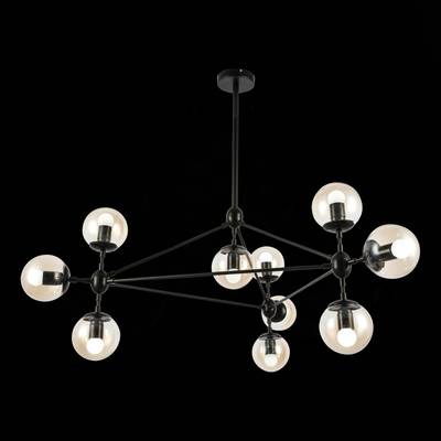 SLE154903-10 Люстра подвесная Черный/Янтарный E27 10*40W