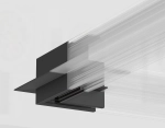Коннектор угловой для встраиваемого шинопровода под ГКЛ 13мм Magnetic 48V 10mm GL1971 BK черный 100*100