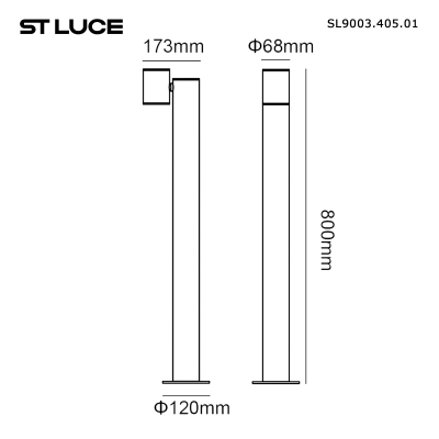 SL9003.405.01 Светильник уличный наземный ST-Luce Черный GU10 1*35W