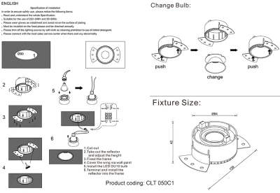 Светильник встраиваемый Crystal Lux CLT 050C1 BL-BL 1400/186
