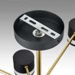 8240/8C COMFI LN25 черный/латунь, металл/акрил Люстра потолочная LED GX53 8*7W 220V LANIKA