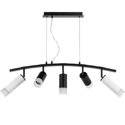 LR7358623731 Люстра RULLO 5х50W GU10 ЧЕРНЫЙ/БЕЛЫЙ (571735+214437-3+214486-2+202431-5)