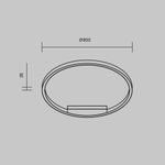 Потолочный светильник Rim 2600-3500К 51Вт, MOD058CL-L50BSK. TM Maytoni