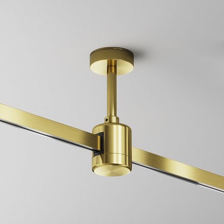 Крепление потолочное Short 78мм с прямым коннектором питания Flarity латунь, TRA156C-IPC1-BS. TM Maytoni