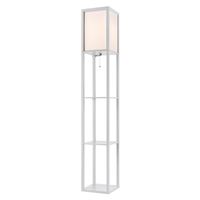 8089/1F COMFI LN26 459 белый, дерево/текстиль Торшер Е27 1*60W 220V PRACTIC