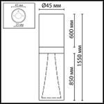 7143/4CL HIGHTECH ODL26 513 светильник темный никель/акрилл/металл IP20 LED 4W 280Лм 3000K 180° 220V DEFANCE