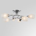 Светильник потолочный с белыми плафонами 2275/6 хром