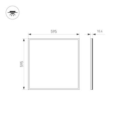 Панель IM-600x600A-40W White (Arlight, IP40 Металл, 3 года)