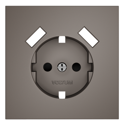 VLS000914 Накладка для розетки с заземлением и защитными шторками, с USB A+A, S70 (капучино). (ТМ Maytoni)