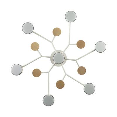 8195/7C COMFI LN25 262 белый, металл/дерево/пластик Потолочный светильник LED GX53 7*9W 220V RONDO