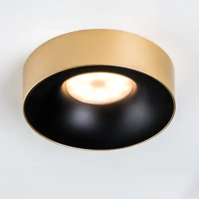 L01002723 Светильник LEVIGO MR16/HP16 ЧЕРНЫЙ МАТОВЫЙ/ЗОЛОТО (010027+510023)