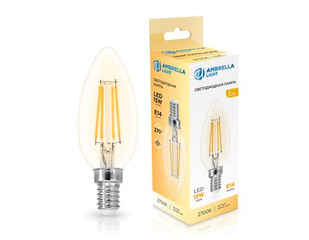 Лампа светодиодная Filament 351513 LED C35 15W E14 2700K 220-240V