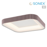 7770/56L AVRA LED SN 578 Светильник металл/белый/мокко LED (56Вт+14Вт) 3000-6000K 500х500 IP43 пульт ДУ+подсветка SHARMEL