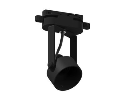 Корпус светильника трековый C6602 PBK черный полированный D60*H135mm Out122mm MR16 GU10 (насадки D60mm)