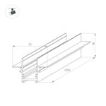 Трек встраиваемый MAG-TRACK-2538-FDW-2000 (BK, 5LN) (Arlight, IP20 Металл, 5 лет)