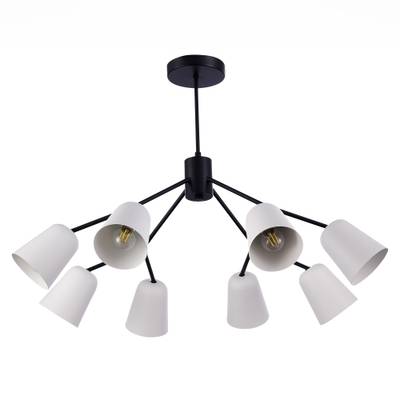 SLE155942-08 Люстра потолочная Черный/Белый E14 8*40W