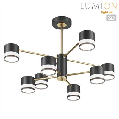 8240/8C COMFI LN25 черный/латунь, металл/акрил Люстра потолочная LED GX53 8*7W 220V LANIKA