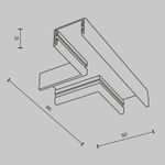 Т- образный коннектор накладной Basity, черный, TRA172CT-11B. TM Maytoni