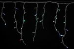 A-012R RGB светодиодная гирлянда "бахрома" 3x0.6м 140LED белый провод
