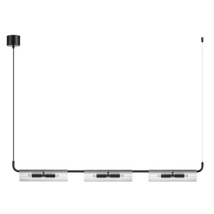 6561/6 SUSPENTIONI LN26 284  черный/прозрачный/металл/стекло Подвес G9 6*20W 220V TORONTO