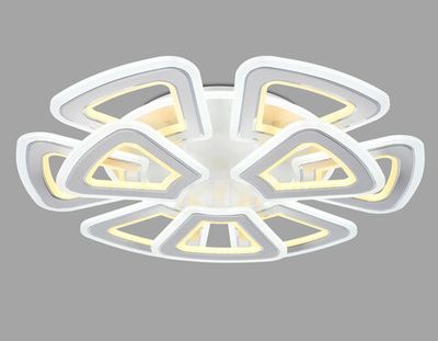 Светильник потолочный светодиодный с пультом FA8892/6+3 WH/CH белый/хром 210W 3000K/4200K/6400K 650*640*130 (ПДУ РАДИО 2.4G)