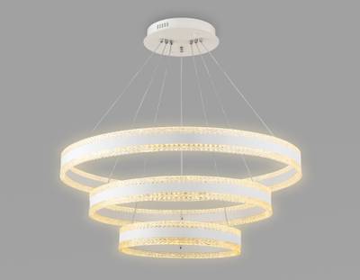 Светильник светодиодный подвесной управляемый FA6181/3 WH белый 245W 3000K+6400K/3000K/6400K/4200K+4200K D800*940 (ПДУ РАДИО 2.4G)