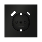 VLS001008 Накладка для розетки с заземлением и защитными шторками, с USB A+C, S70 (черный матовый). (ТМ Maytoni)