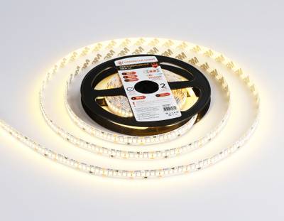 Светодиодная лента GS3301 2835 240Led/ 18W m/ 24V IP20 3000K/ 5000*10*1.2mm/ кратность резки 25mm (2 конт.)