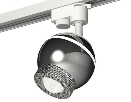 Комплект трекового светильника XT1104001 PSL/CL серебро полированное/прозрачный GU5.3 LED 3W 4200K (A2520, C1104, N7191)