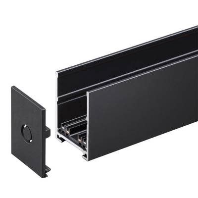 135299 PORT NT25 200 черный Шинопровод накладной/подвесной в комплекте заглушки 2шт, крышка и соединит. планка, 1м IP20 90-240V VECTOR