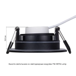 Точечный встраиваемый светильник Arte Lamp GIRO A2867PL-1BK, 1хGU10