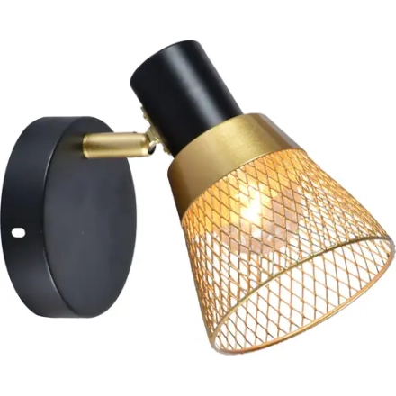 05966-0.8-01 GOLD+BK светильник настенный Reluce, E14х1