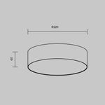 Потолочный светильник Zon 3000K 24W 120°, C032CL-24W3K-RD-B. TM Maytoni