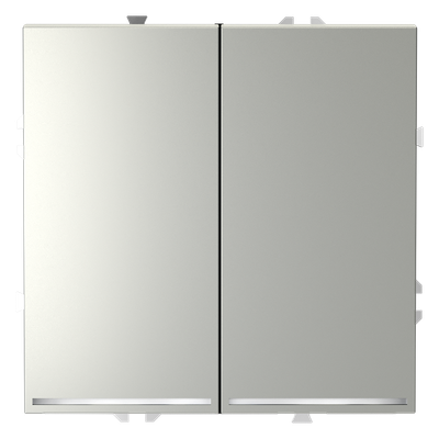 VLS020205 Выключатель встраиваемый VOLTUM S70 двухклавишный с подсветкой 10А, (сталь). (ТМ Maytoni)