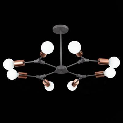 SLE106403-08 Люстра подвесная Серый, Розовое золото E27 8*60W