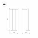 Светильник LGD-TENT-BOLL-H500-9W Warm3000 (GR, 110 deg, 230V) (Arlight, IP65 Металл, 3 года)