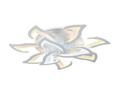 Потолочный светодиодный светильник с пультом FA4473/7+3 WH белый 112W 3000+6400K/4200K/6400+3000K D850*120 (ПДУ ИК)