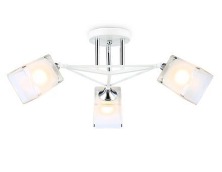 Светильник подвесной TR303071/3 WH/CH/FR белый/хром/белый матовый E27/3 max 40W D560*250