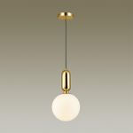 4669/1 PENDANT ODL20 471 золотой/белый Подвес E27 1*40W (тип лампы СВЕЧА ) 220V OKIA