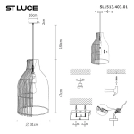 SL1513.403.01 Светильник подвесной ST-Luce Черный/Синий E27 1*40W