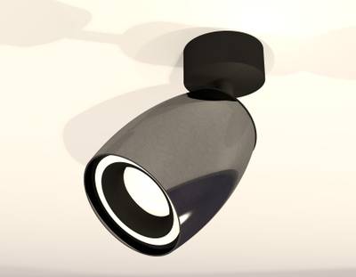 Комплект поворотного светильника XM1123003 DCH/SBK черный хром/черный песок MR16 GU5.3 (A2210, C1123, N7111)