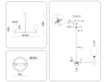 Светильник на штанге LH75051/5 BS/GN латунь/зеленый E14*5 max 40W D700*580