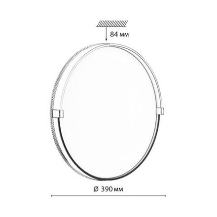 7646/DL PALE SN 138 Светильник пластик/белый/золотой LED 48Вт 4000К D390 IP43 OLIDI WHITE